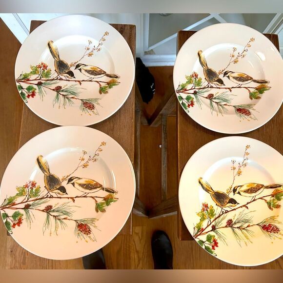 Lenox Winter Song Luncheon Plate - set of 4 new - Picture 1 of 5